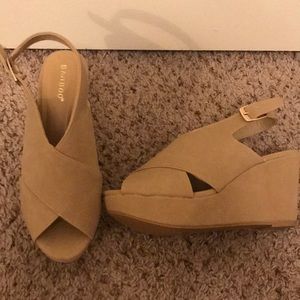 NWT Nude Wedges
